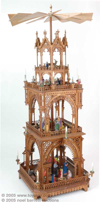 5ft tall fretwork creation is known as a Christmas pyramid