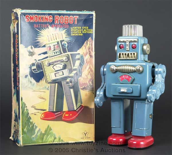 Yonezawa blue Smoking Robot