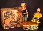 VINTAGE MARX 1930s POPEYE AND OLIVE OYL JIGGERS W/BOX!!