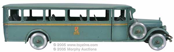 1920s pressed steel Buddy &lsquo;L&rsquo; motor coach