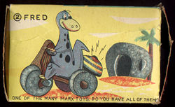 Flintstones tin toy clockwork tricycles.