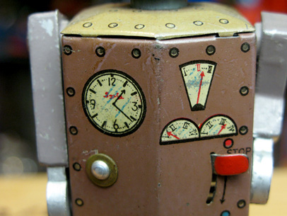 Atomic Robot Man tin toy robot from japan windup toy