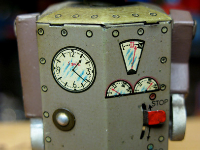 Atomic Robot Man tin toy robot from japan windup toy