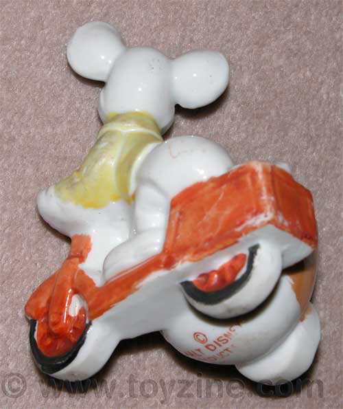 MICKEY MOUSE - EGGCUP - 1960 - JAPAN, lustreware china Mickey on bike with copyright Walt Disney
