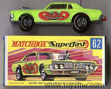 MATCHBOX SUPERFAST NO 62 MERCURY COUGAR RATROD DRAGSTER, circa 1970s