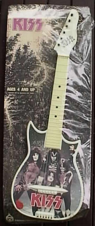 KISS TOY GUITAR - PLASTIC - HONG KONG - 1970S