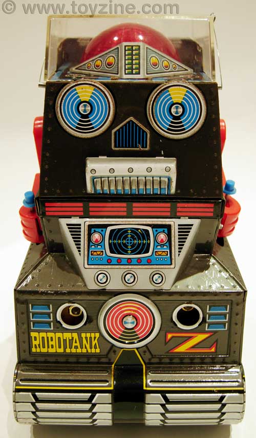 Robotank Z - Tin - Japan - Nomura - !960's, battery operated tin toy robot