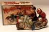 MONKEY RIDER - TIN - WINDUP - JAPAN - 1950's, made by Kanto Toys Pat No 34354, all tin motorcycle, rider and monkey
